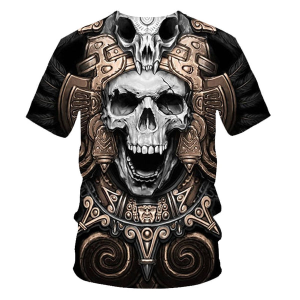 Skull Beauty Rock Cool 3D t shirts Mens Motorcycle Punk 3D Printed T shirt Men Clothes tshirt | Vimost Shop.