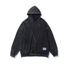 Men Streetwear Black Washed Hoodies Winter Sweatshirt Hip Hop Harajuku Pullover Oversize Hooded Dropshipping Suppliers