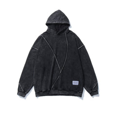Men Streetwear Black Washed Hoodies Winter Sweatshirt Hip Hop Harajuku Pullover Oversize Hooded Dropshipping Suppliers