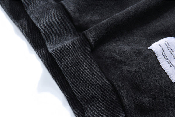 Men Streetwear Black Washed Hoodies Winter Sweatshirt Hip Hop Harajuku Pullover Oversize Hooded Dropshipping Suppliers | Vimost Shop.