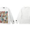 Men Hip Hop T Shirt Funny Anime Girl Japanese Harajuku Streetwear Tshirt Long Sleeve Tops Tees Cotton Loose Cartoon T-Shirts | Vimost Shop.