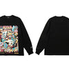 Men Hip Hop T Shirt Funny Anime Girl Japanese Harajuku Streetwear Tshirt Long Sleeve Tops Tees Cotton Loose Cartoon T-Shirts | Vimost Shop.
