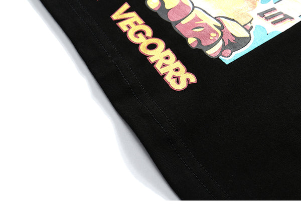 Men Hip Hop T Shirt Funny Anime Girl Japanese Harajuku Streetwear Tshirt Long Sleeve Tops Tees Cotton Loose Cartoon T-Shirts | Vimost Shop.