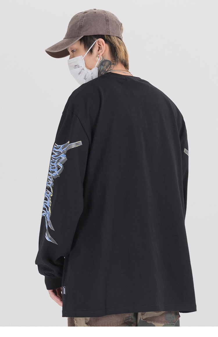 Men Hip Hop T Shirt Streetwear Retro Angel Print Harajuku Tshirt | Vimost Shop.