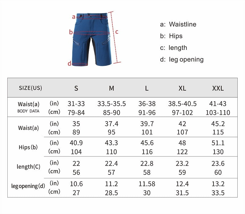 Men Cycling Shorts Loose Fit MTB Mountain Bike Shorts Outdoor Sports Hiking Downhill Bicycle Short Pants