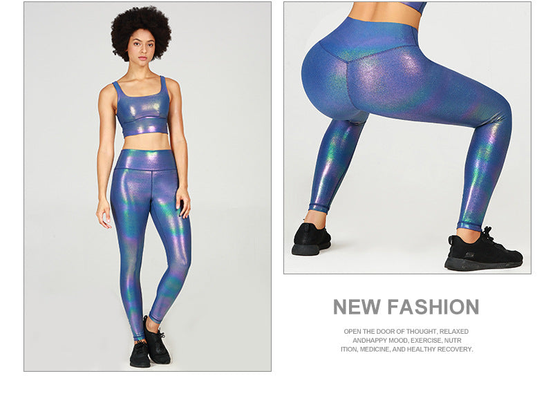 GOLD STAMPING Stretchy Fitness Workout Gym Leggings Women | Vimost Shop.