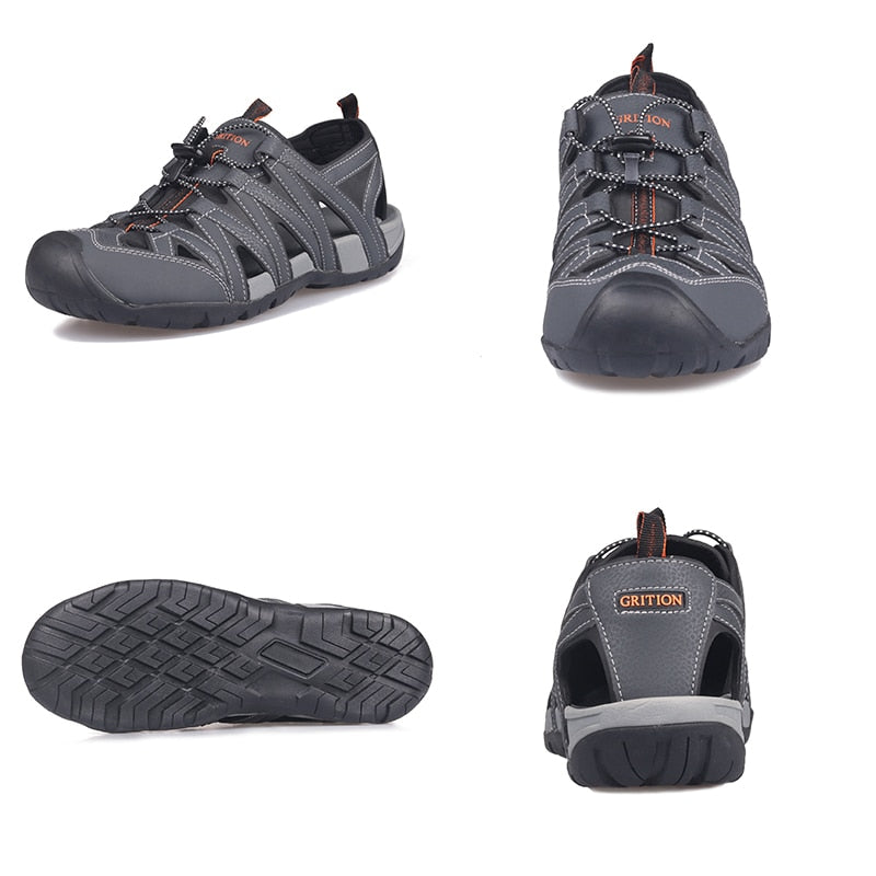 Men Sandals Summer Outdoor Trekking Beach Sandals Breathable Close Toe Causal Shoes High Quality Clog Male Big Size 46 | Vimost Shop.