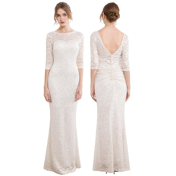 Women's Evening Dress Off Shoulder Lace Beading Crystal Maxi Elegant Bodycon Party Gwon Red | Vimost Shop.