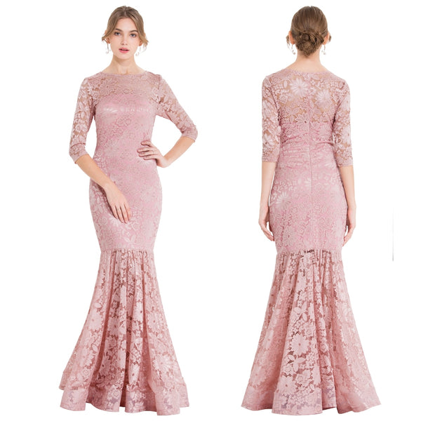 Women's Evening Dress Off Shoulder Lace Beading Crystal Maxi Elegant Bodycon Party Gwon Red | Vimost Shop.