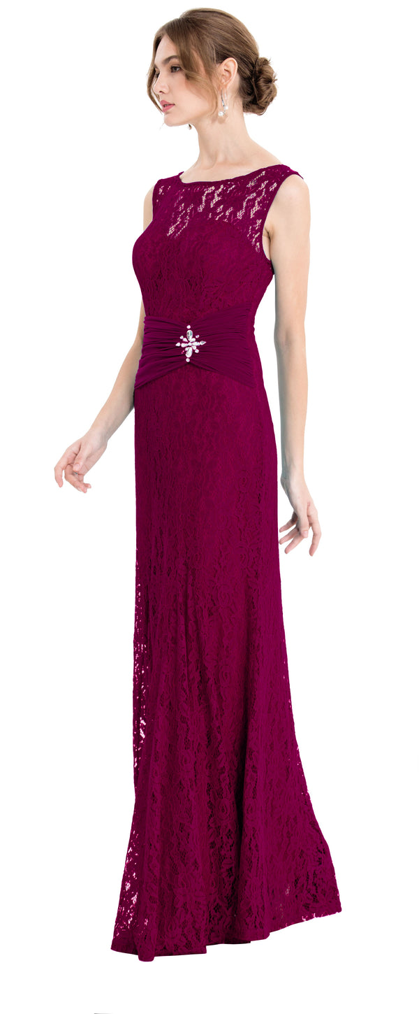 Women's Evening Dress Off Shoulder Lace Beading Crystal Maxi Elegant Bodycon Party Gwon Red | Vimost Shop.