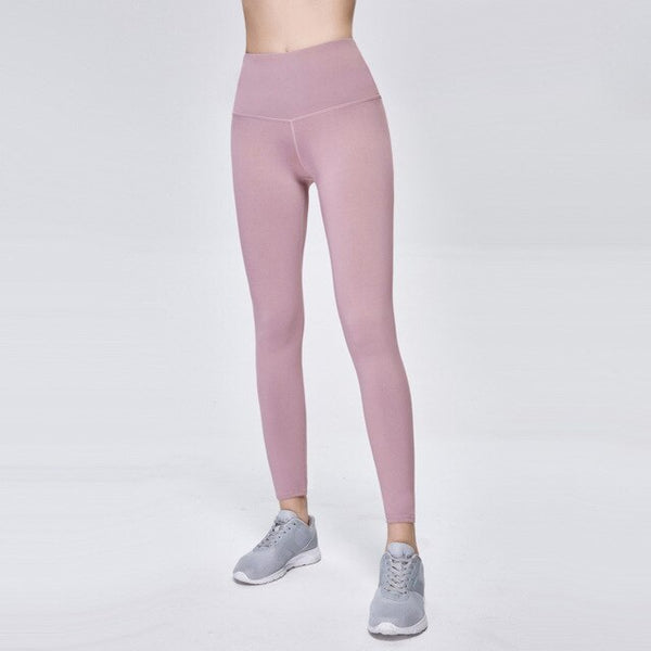 Yoga Pants Women's High-waisted Elasticity Tight-Fit Running Athletic Pants Wicking Breathable Solid Color Outdoo Fitness Pants | Vimost Shop.