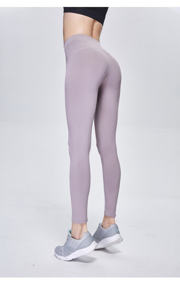 Yoga Pants Women's High-waisted Elasticity Tight-Fit Running Athletic Pants Wicking Breathable Solid Color Outdoo Fitness Pants | Vimost Shop.