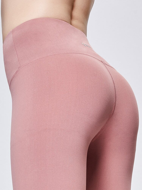 Yoga Pants Women's High-waisted Elasticity Tight-Fit Running Athletic Pants Wicking Breathable Solid Color Outdoo Fitness Pants | Vimost Shop.