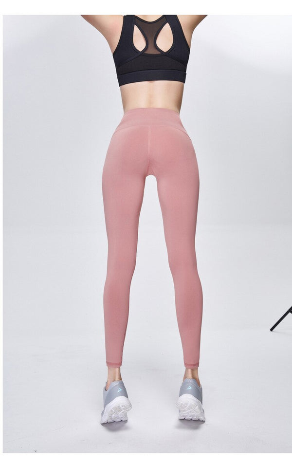 Yoga Pants Women's High-waisted Elasticity Tight-Fit Running Athletic Pants Wicking Breathable Solid Color Outdoo Fitness Pants | Vimost Shop.