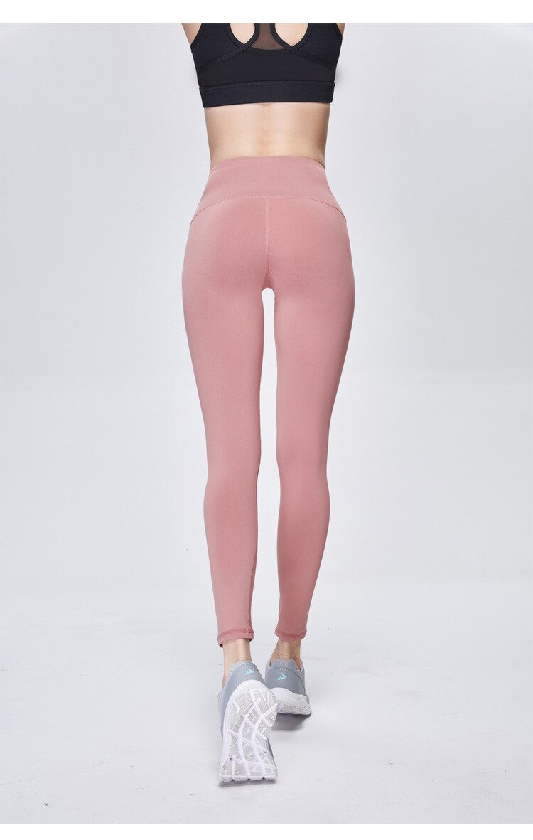 Yoga Pants Women's High-waisted Elasticity Tight-Fit Running Athletic Pants Wicking Breathable Solid Color Outdoo Fitness Pants | Vimost Shop.