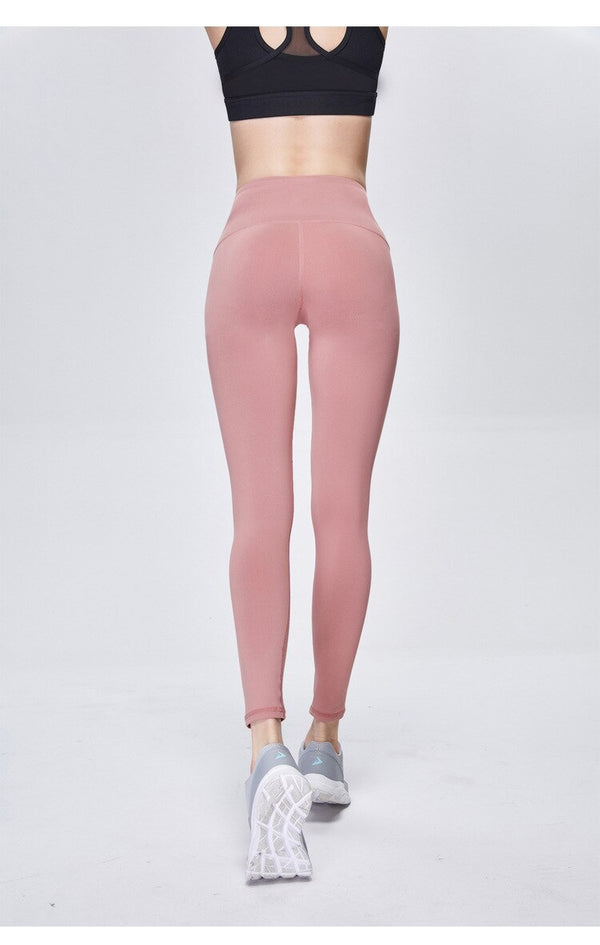 Yoga Pants Women's High-waisted Elasticity Tight-Fit Running Athletic Pants Wicking Breathable Solid Color Outdoo Fitness Pants | Vimost Shop.