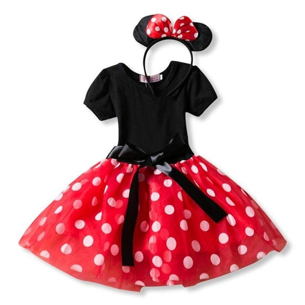 Fancy Baby Girls Clothes Mouse Dress Christmas Costume New Year Carnival Polka Dot Santa Dresses For Girls Holiday Party | Vimost Shop.
