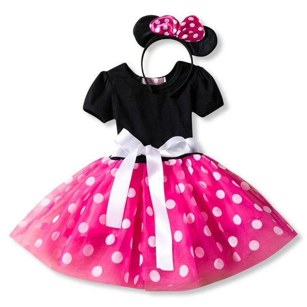 Fancy Baby Girls Clothes Mouse Dress Christmas Costume New Year Carnival Polka Dot Santa Dresses For Girls Holiday Party | Vimost Shop.