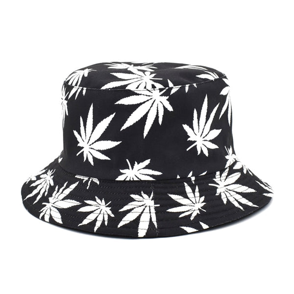 Panama Women Reversible Bucket Hats Leaf Printed Hip Hop Sun Hat Men Cotton Casual Fisherman Hats Caps | Vimost Shop.