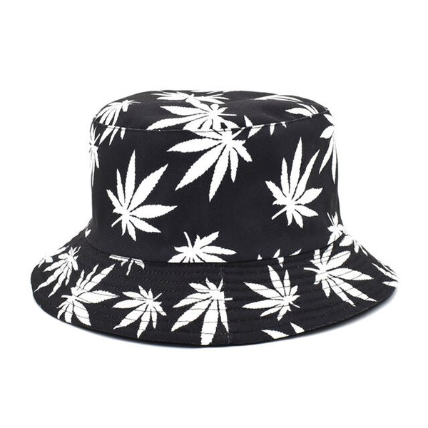 Panama Women Reversible Bucket Hats Leaf Printed Hip Hop Sun Hat Men Cotton Casual Fisherman Hats Caps | Vimost Shop.