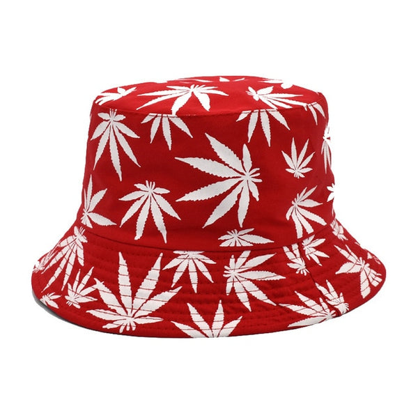 Panama Women Reversible Bucket Hats Leaf Printed Hip Hop Sun Hat Men Cotton Casual Fisherman Hats Caps | Vimost Shop.