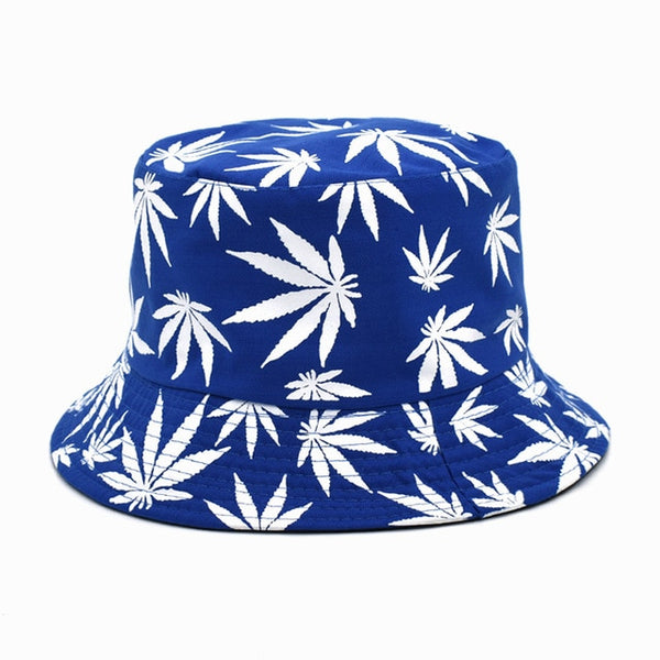Panama Women Reversible Bucket Hats Leaf Printed Hip Hop Sun Hat Men Cotton Casual Fisherman Hats Caps | Vimost Shop.