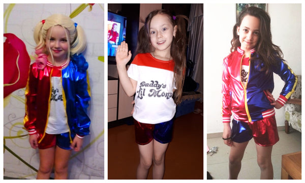 Kids Girls Harley Quinn Joker Costume Purim Superhero Suicide Squad Cosplay | Vimost Shop.