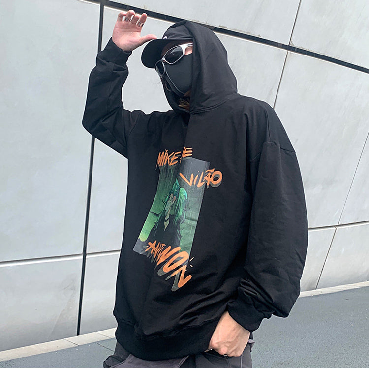 Hip Hop Hoodie Sweatshirt Men Harajuku Japanese Anime Hoodie Streetwear Cartoon Girl Green Hair Hooded Pullover Autumn | Vimost Shop.