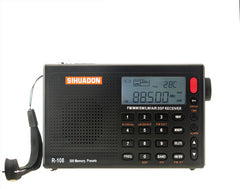 R-108 FM Stereo Digital Portable Radio Sound Alarm Function Display Clock Temperature Speaker can as Parent/Friend gift