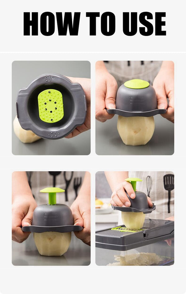 Multifunctional Vegetable Cutter Shredders Slicers Fruit Potato Peeler Carrot Grater Kitchen Accessories Basket Vegetable Slicer | Vimost Shop.