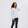 Workout Shirts for Women Nylon Spandex Yoga Long Sleeved Shirts Womens Breathable Lightweight Loose Running Sport Tops | Vimost Shop.
