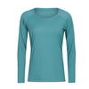 Workout Shirts for Women Nylon Spandex Yoga Long Sleeved Shirts Womens Breathable Lightweight Loose Running Sport Tops | Vimost Shop.