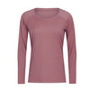 Workout Shirts for Women Nylon Spandex Yoga Long Sleeved Shirts Womens Breathable Lightweight Loose Running Sport Tops | Vimost Shop.