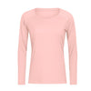 Workout Shirts for Women Nylon Spandex Yoga Long Sleeved Shirts Womens Breathable Lightweight Loose Running Sport Tops | Vimost Shop.
