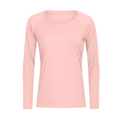 Workout Shirts for Women Nylon Spandex Yoga Long Sleeved Shirts Womens Breathable Lightweight Loose Running Sport Tops