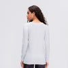 Workout Shirts for Women Nylon Spandex Yoga Long Sleeved Shirts Womens Breathable Lightweight Loose Running Sport Tops | Vimost Shop.