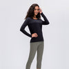 Workout Shirts for Women Nylon Spandex Yoga Long Sleeved Shirts Womens Breathable Lightweight Loose Running Sport Tops | Vimost Shop.