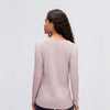 Workout Shirts for Women Nylon Spandex Yoga Long Sleeved Shirts Womens Breathable Lightweight Loose Running Sport Tops | Vimost Shop.