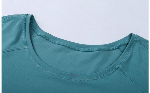 Workout Shirts for Women Nylon Spandex Yoga Long Sleeved Shirts Womens Breathable Lightweight Loose Running Sport Tops | Vimost Shop.