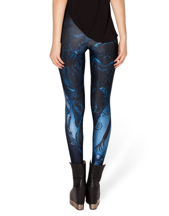 Hot! Autumn Custom Lddies Fitness CORPSE BRIDE LEGGINGS Digital Printed Milk Vintage Plus Size Pants For Women Leggings | Vimost Shop.