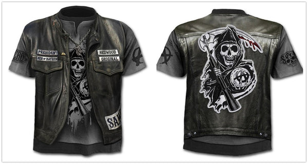 Skull graphic T-shirt horror men's T-shirt 3D fashion tops summer T-shirt men's O-neck shirt boy clothing plus size streetwear | Vimost Shop.