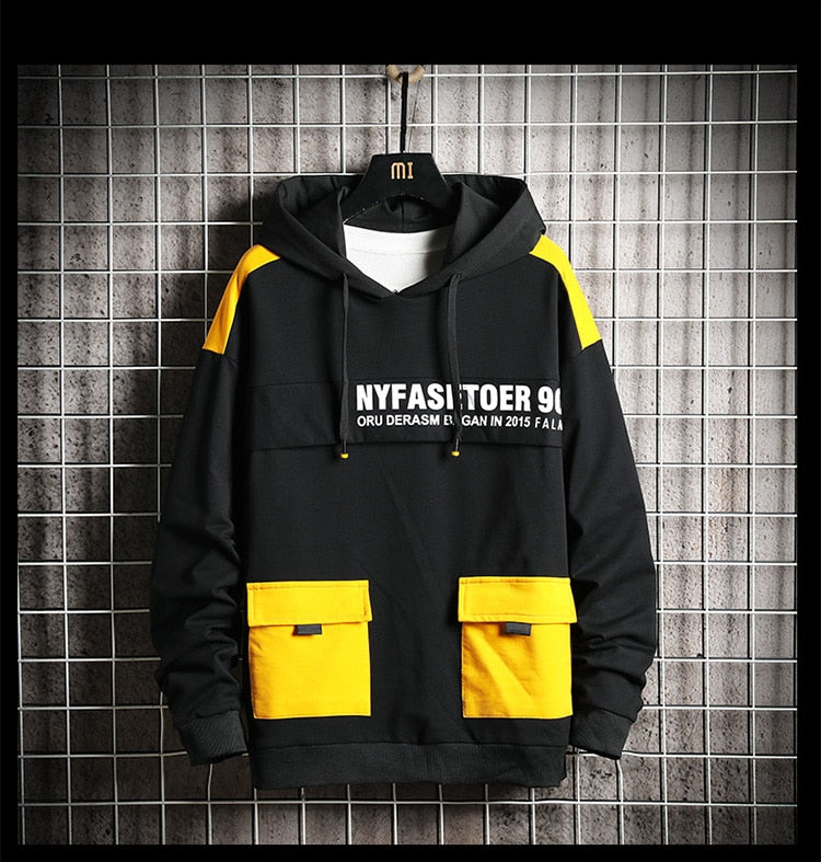 Winter Fashion Loose Men's Hoodies Tooling Hip Hop Sweatshirt Male Harajuku Japanese Streetwear Hoodie Men | Vimost Shop.