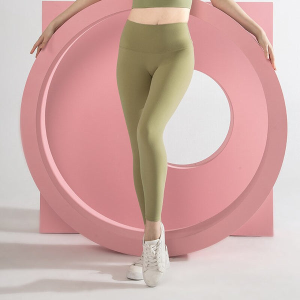 No Front T Seamless Yoga Pants Female Sports Tights Running Buttock Lifting Fitness Pants High Waist Scrunch Butt Leggings | Vimost Shop.