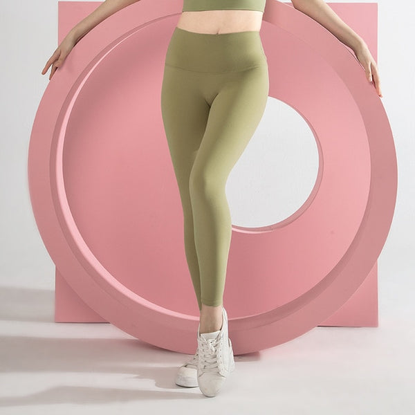 No Front T Seamless Yoga Pants Female Sports Tights Running Buttock Lifting Fitness Pants High Waist Scrunch Butt Leggings | Vimost Shop.