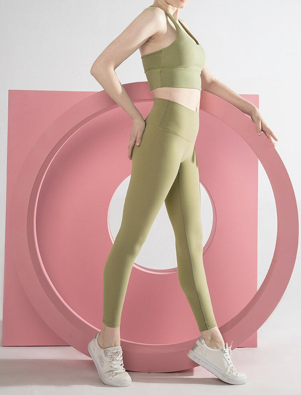 No Front T Seamless Yoga Pants Female Sports Tights Running Buttock Lifting Fitness Pants High Waist Scrunch Butt Leggings | Vimost Shop.