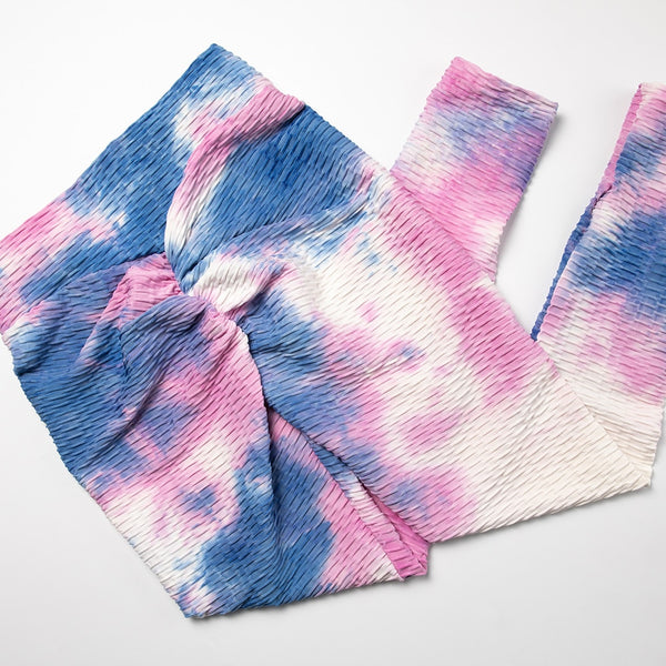 Tie-dye Booty Yoga Pants Women Fitness High Waisted Ruched Butt Lift Textured Scrunch Leggings Booty Tights Running | Vimost Shop.