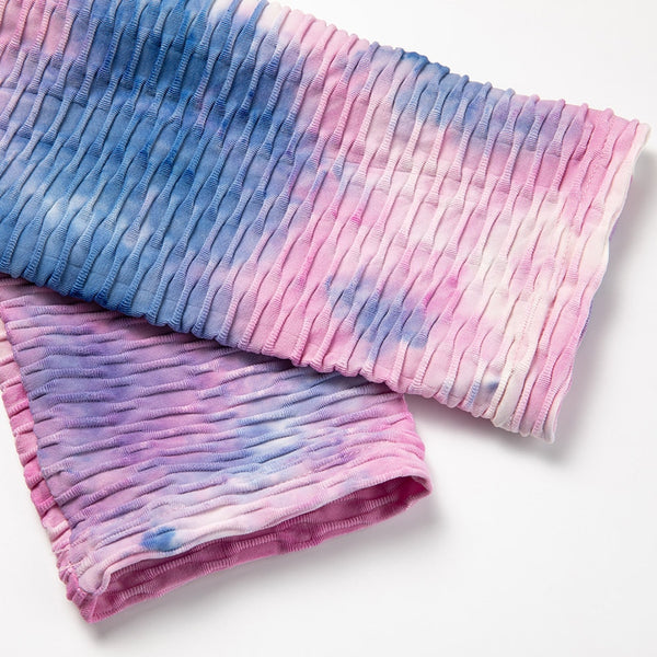 Tie-dye Booty Yoga Pants Women Fitness High Waisted Ruched Butt Lift Textured Scrunch Leggings Booty Tights Running | Vimost Shop.