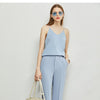 Minimalism Spring Summer Knitted Soft Solid Vest tops Women Causal Vneck sleeveless Camisole Top Women | Vimost Shop.