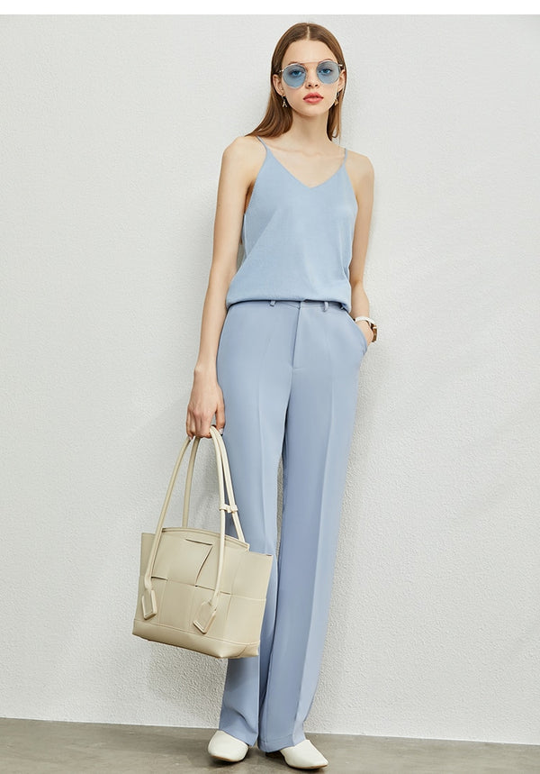 Minimalism Spring Summer Knitted Soft Solid Vest tops Women Causal Vneck sleeveless Camisole Top Women | Vimost Shop.