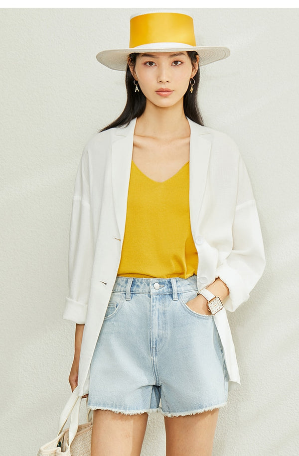 Minimalism Spring Summer Knitted Soft Solid Vest tops Women Causal Vneck sleeveless Camisole Top Women | Vimost Shop.